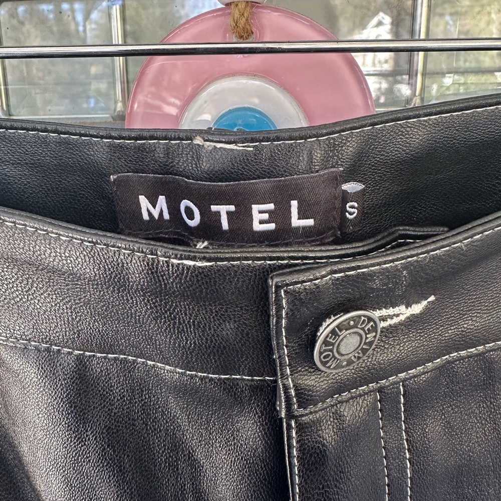 Motel Rocks Leather Pants - Picture 3 of 4